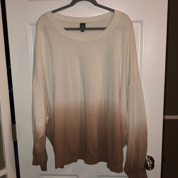 Ombré fade crew neck sweatshirt